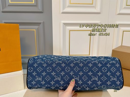 LV denim tote bag - Image 7
