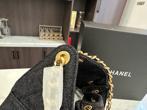 CHANEL denim tote bag - Image 6